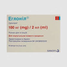 Еглоніл®, розчин для інєкцій, 100 мг/2 мл, № 6: по 2 мл в ампул