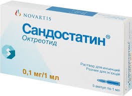 Сандостатин 0,1 мг/мл №5 амп.