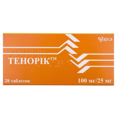 Тенорин (тенорик) таб п/о 100мг+25мг №28