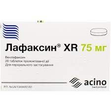 Лафаксин XR табл.пролонг.действ.75мг №28 (14х2) блист.в уп./