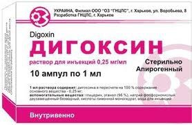 Дигоксин амп. 0.25мг/мл 1мл N10*(10х1)