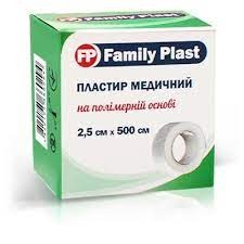 Пластир мед полімер осн 2,5см х 500см FP Family Plast