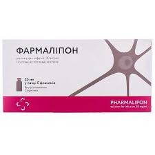 Фармалипон р-р д/инф.30 мг/мл 20мл №5 фл.