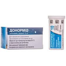 Донорміл, таблетки, вкриті оболонкою, 15мг №10