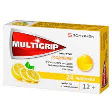 Мультигрип® льодяники з медом та зі смаком лимона, льодяники №24