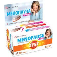 Зест менопауза ретард, тришарові таблетки № 30, дієтична добавка