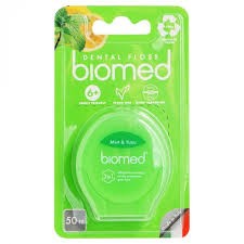Комплексна обємна зубна нитка BIOMED з ароматом м’яти і юдзу 50
