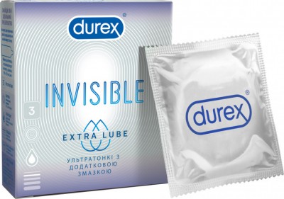 Презервативы durex invisible extra lube №12