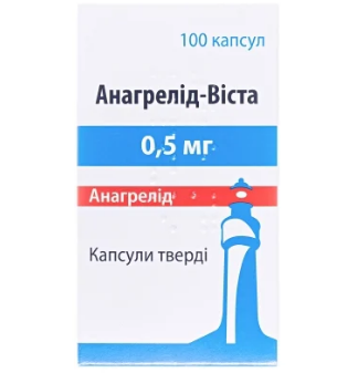 Анагрелид-виста (анагрелид) капс. 0.5 мг №100