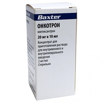 Митоксантрон(онкотрон)  конц.д/р-ра д/инф.2мг/мл 10мл(20мг) фл.