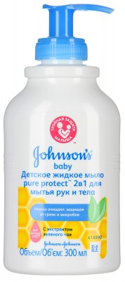 Джонсон жидкое мыло д/рук и тела Baby Pure Protect™ 2-в-1