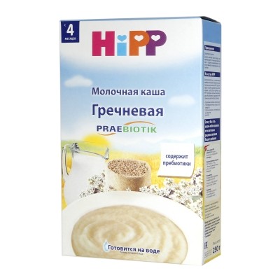 HIPP Каша молочная гречневая с пребиотиками 250г