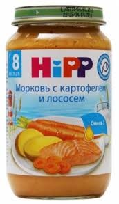 HIPP Пюре Морковь и картофель с лососем 190г