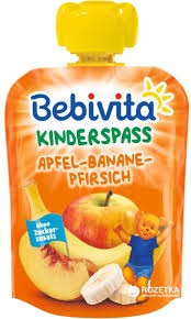 Bebivita Пюре яблоко/банан/персик 90г