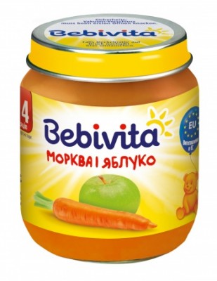Bebivita Пюре морковь/яблоко 125г