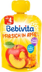 Bebivita Пюре персик/яблоко 90г