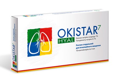 OKISTAR hyal р-р стер.д/ингаляц./интраназал. введения 7% конт.4м