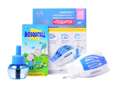 MOSQUITALL фумигатор+жидкость от комаров Нежная защита д/детей 3