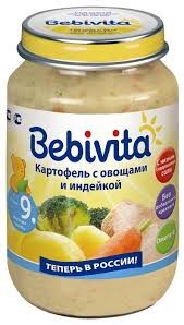 Bebivita Пюре Картофель и овощи с индейкой 220г