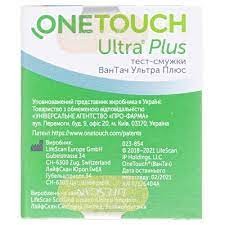 Тест-полоски One Touch Ultra Plus №50