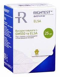 Тест-смужки д/контролю рівня глюкози в крові Rightest ELSA №25